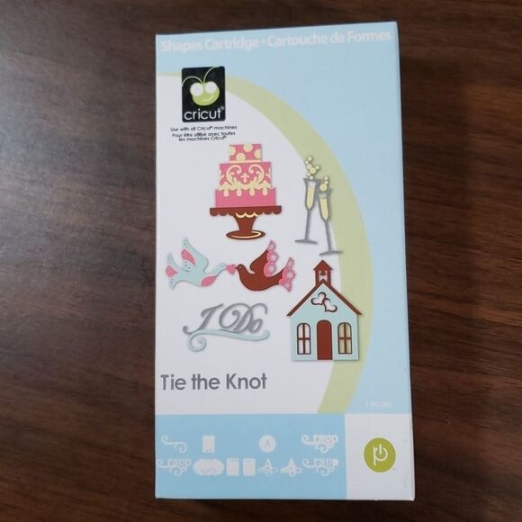Cricut TIE THE‎ KNOT - WEDDING TAGS INVITATIONS MONOGRAM SHADOW BLACKOUT - Picture 1 of 4